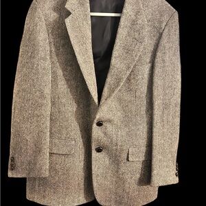 Classic black grey  Herringbone Blazer 44R